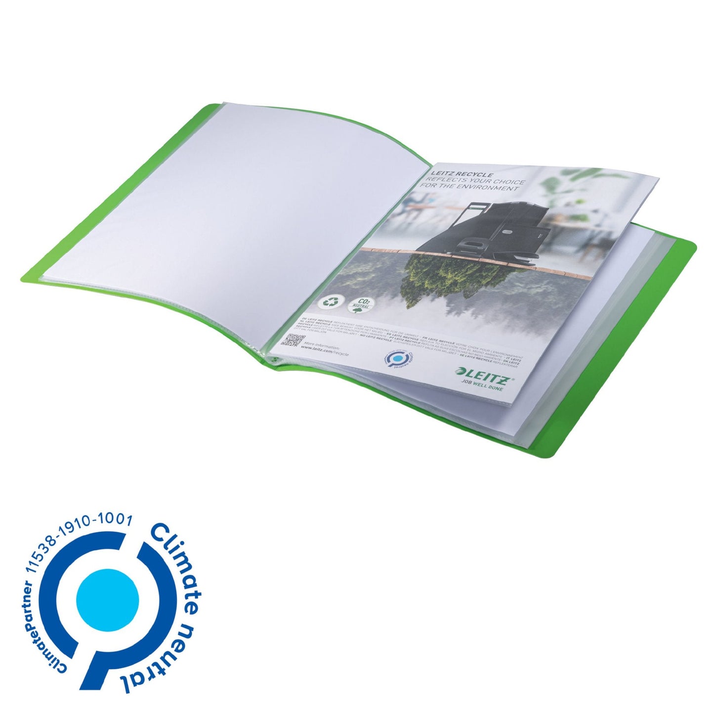 Leitz Recycle Display Book 20 Pockets Green 46760055