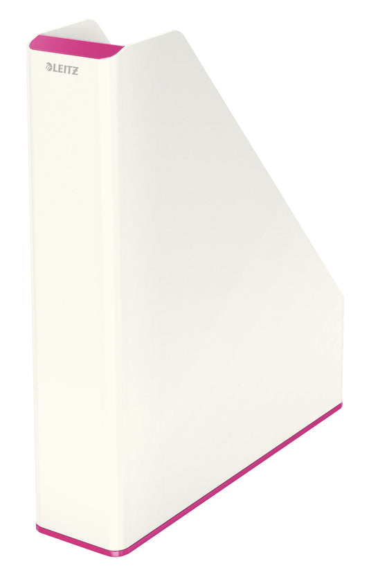 Leitz WOW Dual Colour Magazine File A4 White/Pink 53621023