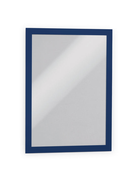 Durable Duraframe Magnetic Display Frame Self Adhesive A4 Blue (Pack 2) 487207