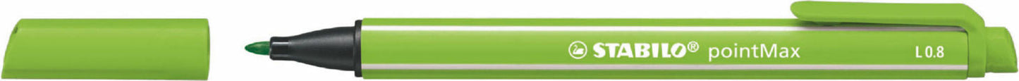 STABILO pointMax Fibre Tip Pen 0.8mm Line Assorted Colours (Wallet 12) - 488/12-01