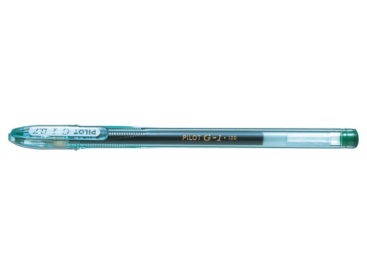 Pilot G-107 Gel Rollerball Pen 0.7mm Tip 0.39mm Line Green (Pack 12) - 1101204
