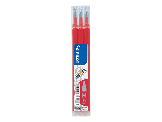 Pilot Refill for FriXion Ball/Clicker Pens 0.7mm Tip Red (Pack 3) - 75300302