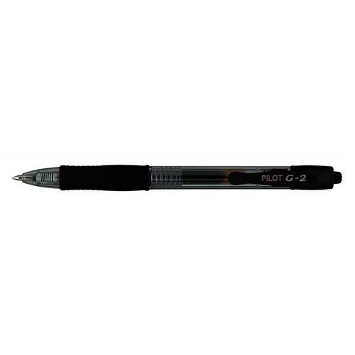 Pilot G207 Gel Rollerball Pen Rubber Grip Retractable 0.7mm Tip 0.4mm Line Black Pack 12 Code BLG20701