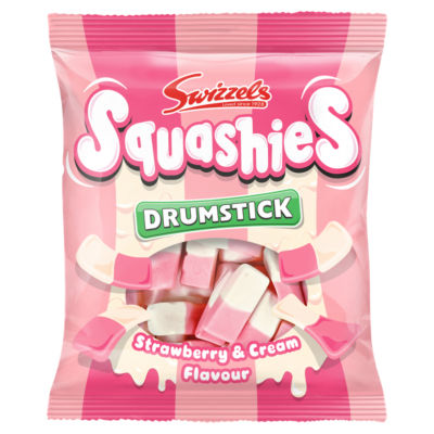 Swizzels Drumstick Squashies Strawberries & Cream 6x140g