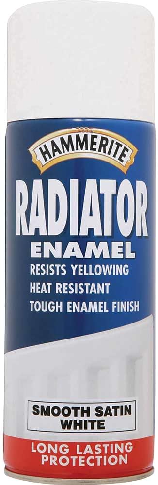 Hammerite 400ml Radiator Enamel Aerosol - Satin White