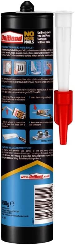 Unibond No More Nails Waterproof Adhesive Glue 280ml