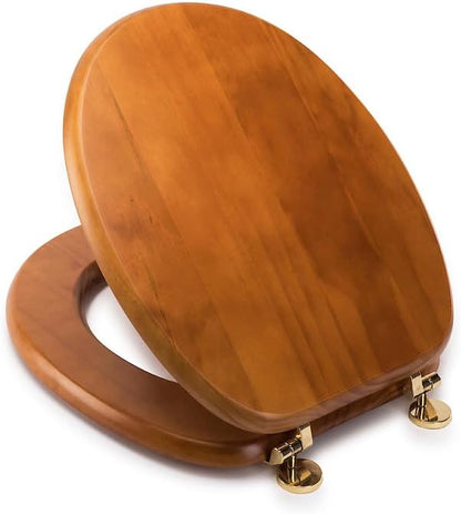Croydex Antique Pine Toilet Seat - Oval Wooden Toilet Seat