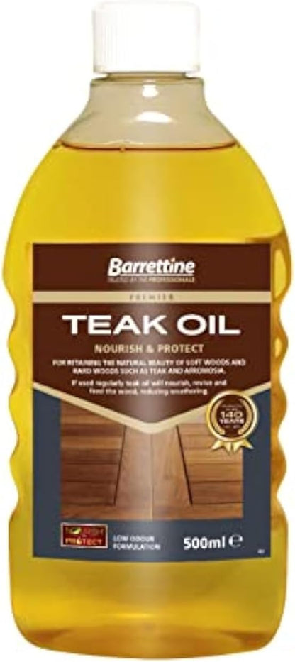 Barrettine Teak Oil 500ml | Nourish & Protect | 2 x 500ml bundle