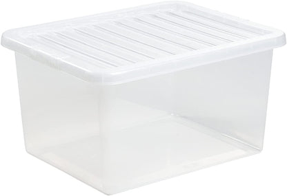 Wham Crystal Clear Plastic Storage Box 37 Litre
