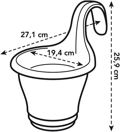 Elho Corsica Easy Hanger Single Vintage Blue Planter