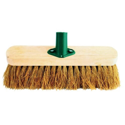 Jantex CD796 Wooden Broom Head, Soft, Coco, Size: 305mm, 12 Inch