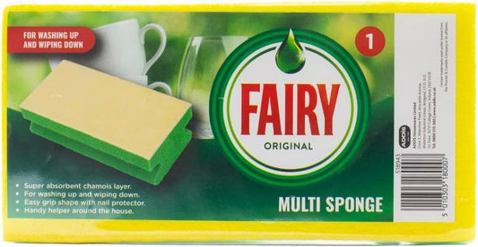 Addis Fairy Original Multi Sponge with Super Absorbent Chamois Cloth Layer