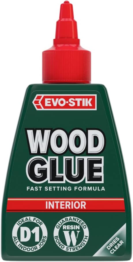 EVO-STIK Wood Glue | Interior | Extra Strong | Fast Setting | Dries Clear | 1 x 250ml