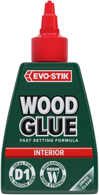 EVO-STIK Wood Glue | Interior | Extra Strong | Fast Setting | Dries Clear | 1 x 125ml