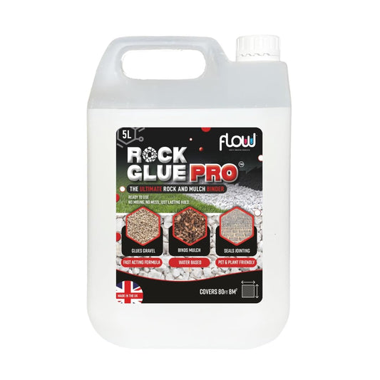 Rock Glue Pro – Heavy-Duty Water-Based Gravel Mulch Binder | For Driveways, Garden Paths | 1 x 5L