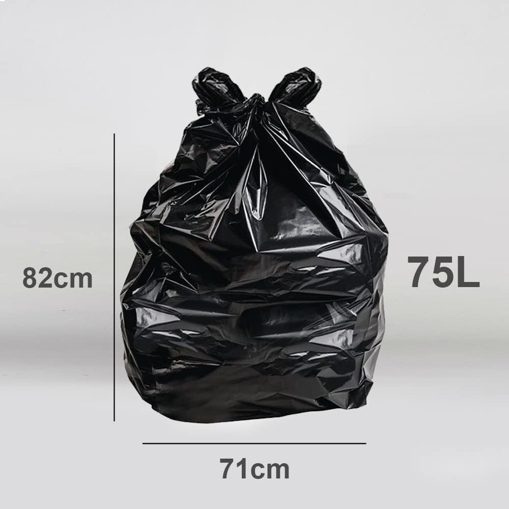 EcoBag 75L Super Strong Refuse Sacks, Heavy Duty Bin Bags | 1 x 40 Roll