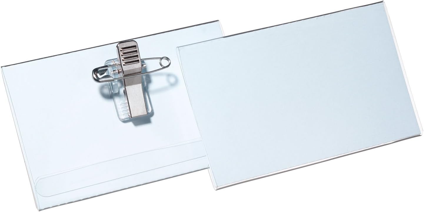 Durable Name Badge with Combi-Clip 54x90mm (Pack 50) 814519