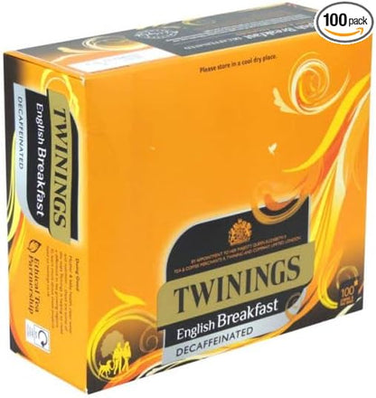 Twinings English Breakfast Decaf String & Tagged 100's