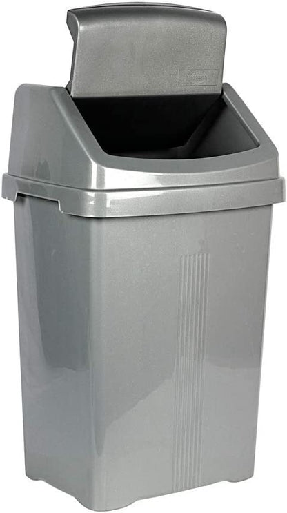Wham Casa 25 Litre Swing Bin Silver/Grey - UK BUSINESS SUPPLIES