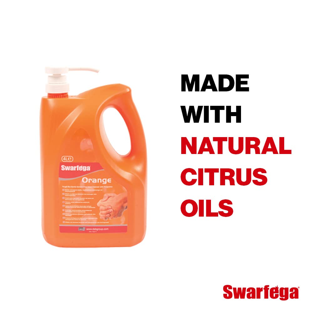 Swarfega Orange Hand Cleaner | Solvent Free | 4 Litre with Pump