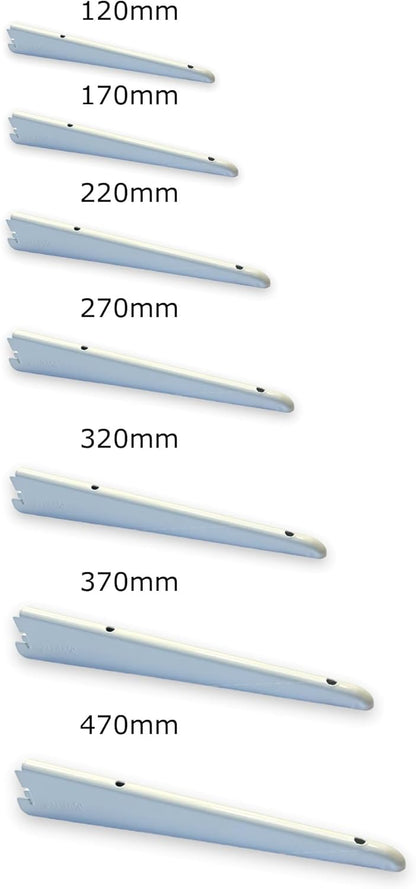 Fixtures Twin Slot Shelving WHITE Uprights All Sizes