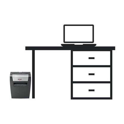 Rexel Momentum X406 Cross Cut Shredder 15 Litre 6 Sheet Black 2104569