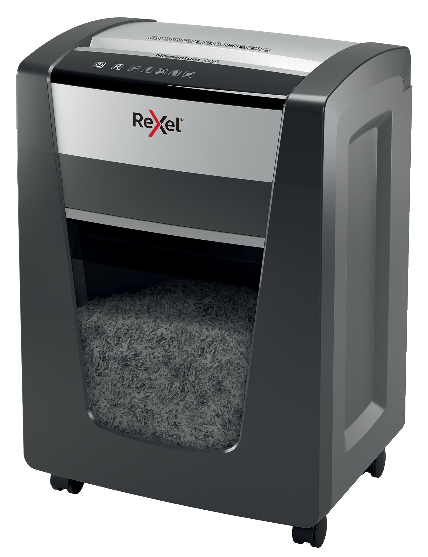 Rexel Momentum X420 Cross Cut Shredder 30 Litre 20 Sheet Black 2104578