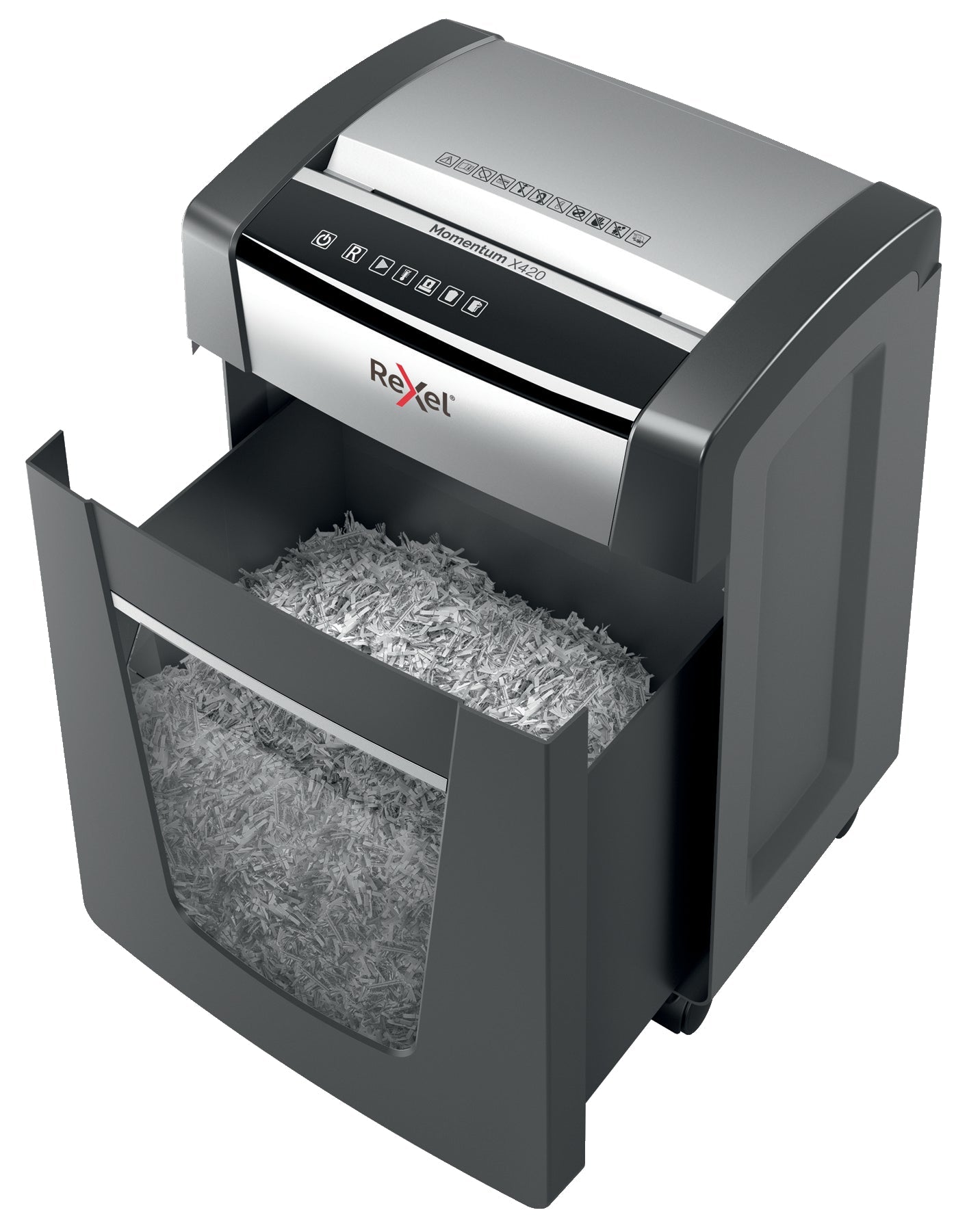 Rexel Momentum X420 Cross Cut Shredder 30 Litre 20 Sheet Black 2104578