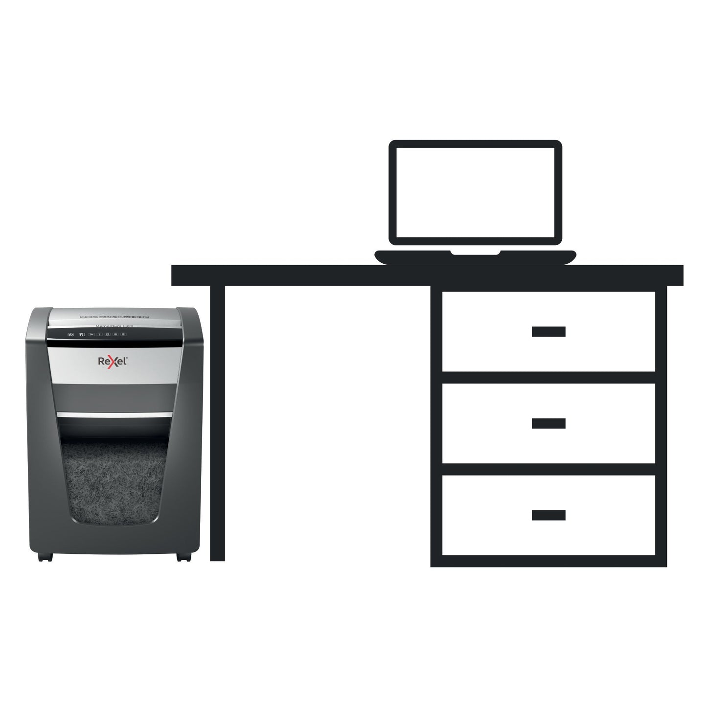 Rexel Momentum X420 Cross Cut Shredder 30 Litre 20 Sheet Black 2104578