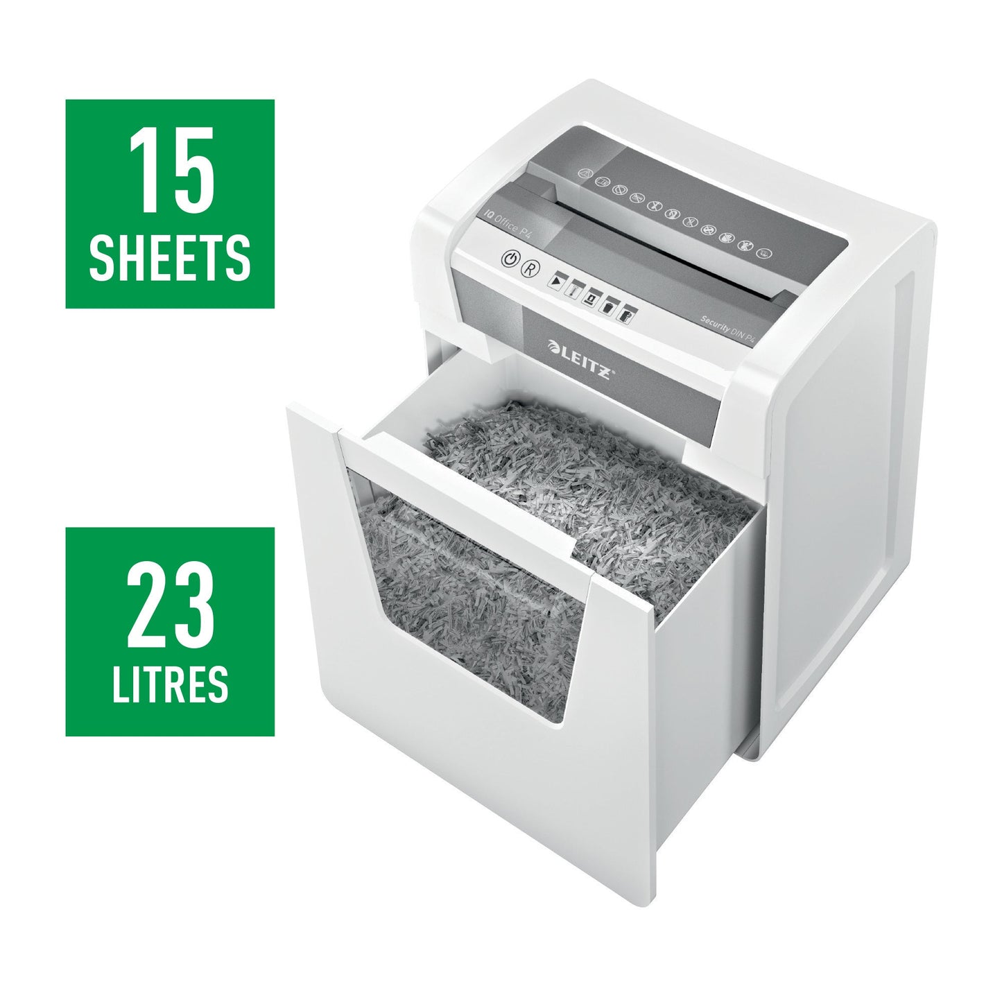 Leitz IQ Office Cross Cut Shredder 23 Litre 17 Sheet White DS 80031000