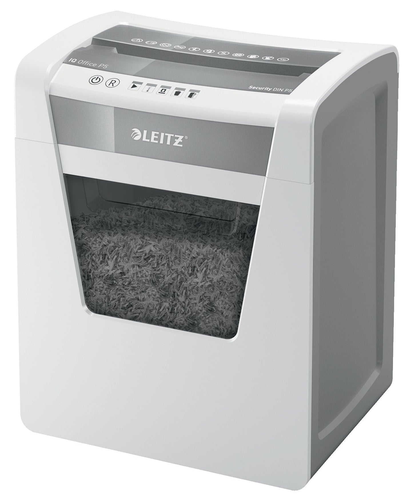 Leitz IQ Office Micro Cut Paper Shredder Security P5 23L White 80021000