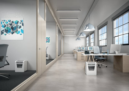 Leitz IQ Office Micro Cut Paper Shredder Security P5 23L White 80021000