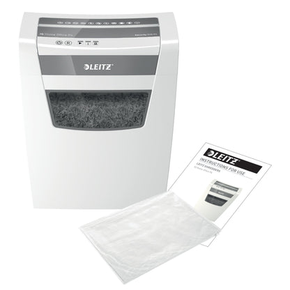 Leitz IQ Home Office Cross Cut Paper Shredder P4 23L White 80091000