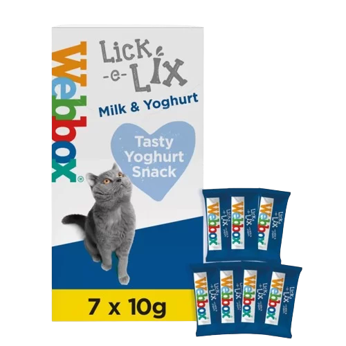 Webbox Lick-e-Lix Cat Treats Milk & Yoghurt 7 Sachets