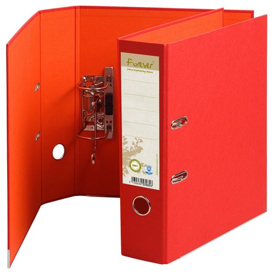 Exacompta Forever Prem Touch Lever Arch File Paper on Board A4 80mm Spine Width Red (Pack 10) - 53985E