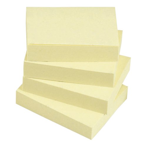 5 Star Re-move Sticky Notes Repositionable 38x51mm Yellow (Pack of 12) 552250