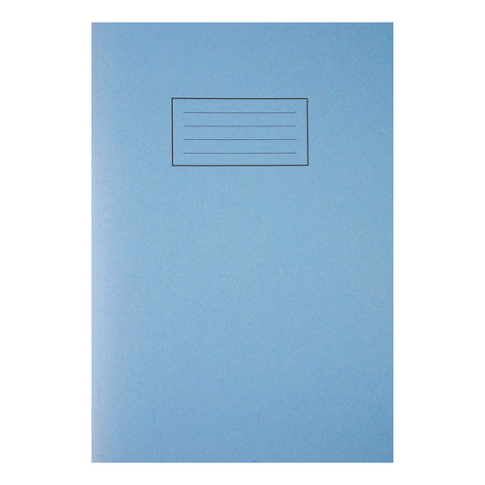Silvine Exercise Book Plain 75gsm 80 Pages A4 Blue Ref EX114 [Pack 10]