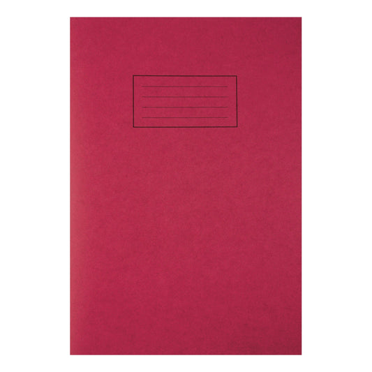 Silvine Exercise Book Ruled and Margin 80 Pages A4 Red Ref EX107 (Pack 10)