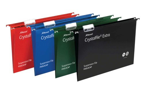 Rexel Crystalfile Extra 30mm Suspension File Green (Pack of 25) 70631