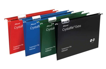 Rexel Crystalfile Extra 30mm Suspension File Green (Pack of 25) 70631