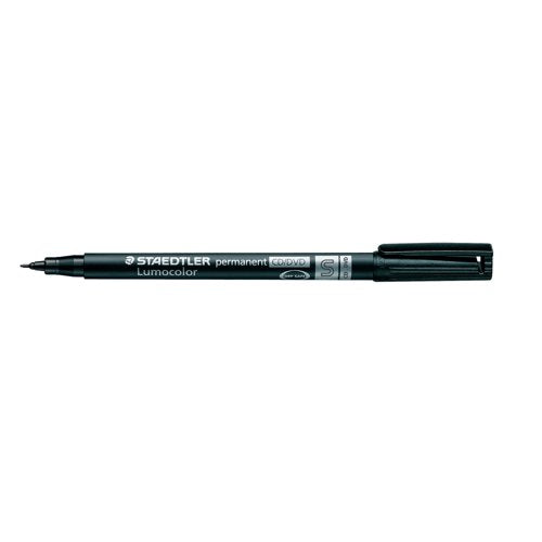 Staedtler Lumocolour CD/DVD Marker Pen Super Fine Black (Pack of 10) 310CDS9