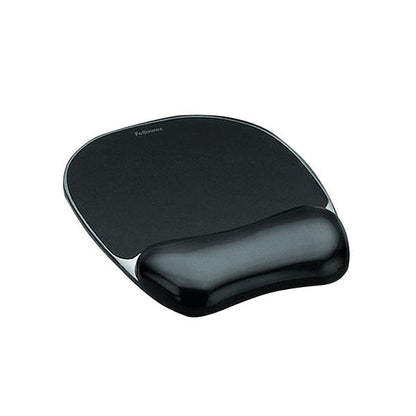 Fellowes Crystal Mousepad and Wrist Rest Black Code 9112101