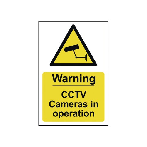 Spectrum Industrial Warning CCTV Cameras In Op S/A PVC Sign 200x300mm 1311