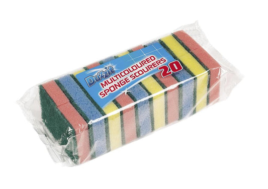 Duzzit Pack Of 20 Sponge Scourer Washing Up Sponges