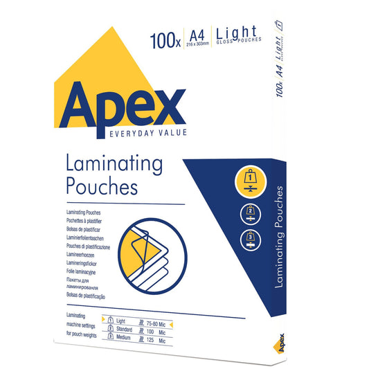 ValueX Laminating Pouch A4 2x75 Micron Gloss (Pack 100) 6003201