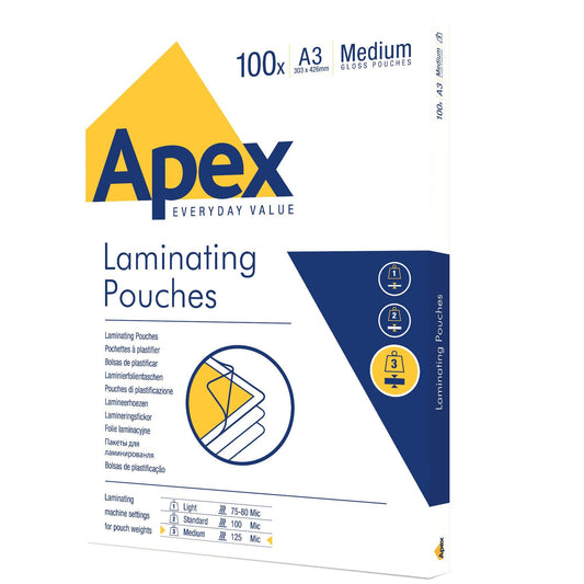 ValueX Laminating Pouch A3 2x125 Micron Gloss (Pack 100) 6003401