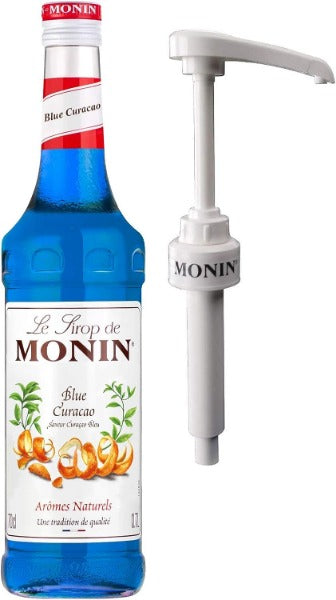 MONIN Blue Curacao Cocktail Syrup 700ml (Glass Bottle) Discounted Pump Offer