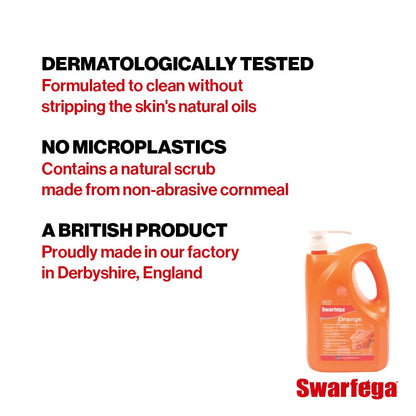 Swarfega Orange Hand Cleaner | Solvent Free | 4 Litre with Pump