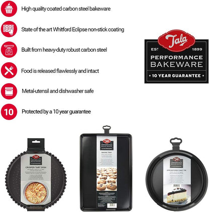 Tala Performance 12 Cup Bun Tin, Professional Gauge Carbon Steel With Eclipse Non-Stick Coating