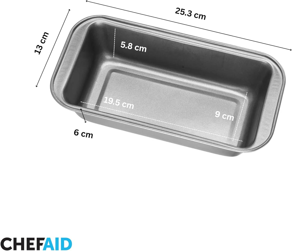 Chef Aid Non-Stick 2Lb Loaf Tin, 900G Rectangular Bread Pan